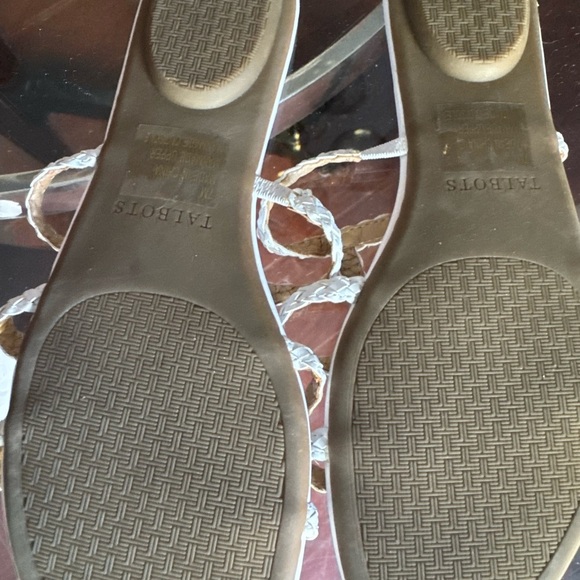 TALBOTS SADIE BRAIDED SLIDES WHITE SIZE 7 - Picture 4 of 6